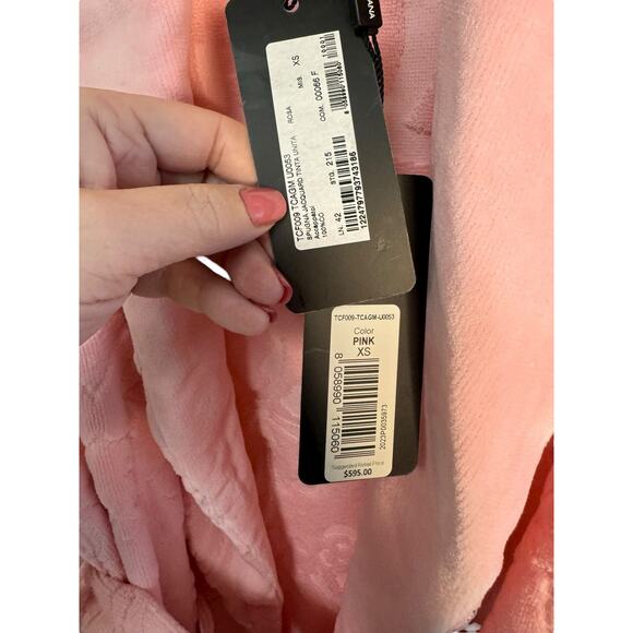 Dolce & Gabbana NWT Terry Cotton Jacquard Bath Robe in Pink Size XS - Picture 8 of 11